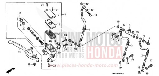 MASTRO FRENO ANTERIORE (CB750F2) CB750F2T di 1996